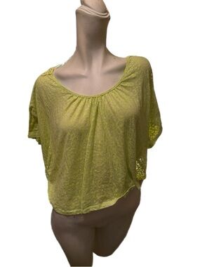 No Boundaries Lime Lace Crop Top